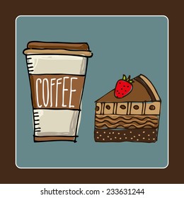 coffee graphic design , vector illustration