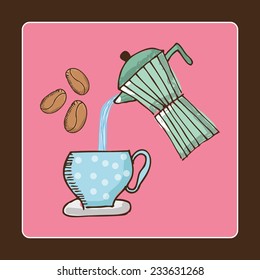 coffee graphic design , vector illustration