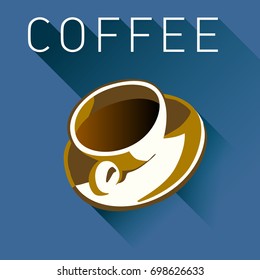 Coffee graphic in multiple colors for print or web
