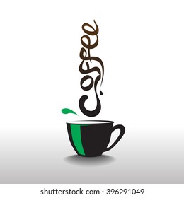 Coffee graphic object or symbol. Suitable for use in the coffee shop, branding, manufacture of coffee or tea. create by vector file
