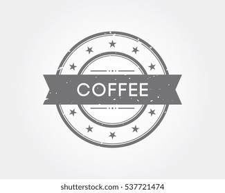 coffee. gray stamp sign