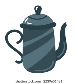 coffee in gray teapot icon