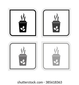coffee  - grayscale vector icon