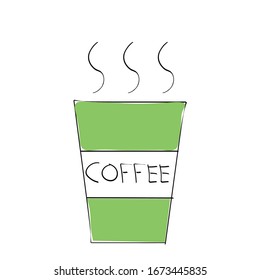 Coffee green cup so cute