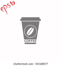 Coffee grey icon.
