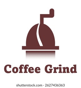 coffee grind flat minimalist logo design