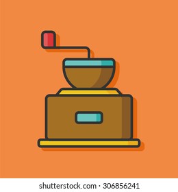 coffee grind maker color line icon