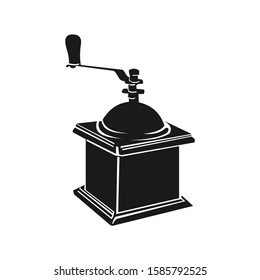 coffee grinder black on white 