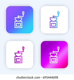 Coffee grinder bright purple and blue gradient app icon