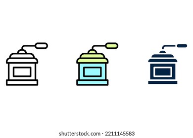 Coffee grinder concept line icon. Simple element illustration. Coffee grinder concept outline symbol design.