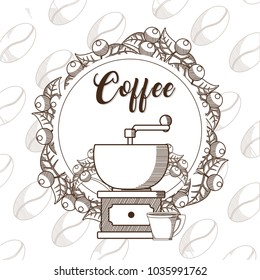 Coffee grinder with cup