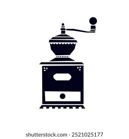 Moedor de café bonito ilustração vetor silhueta