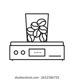 coffee grinder device line icon vector. coffee grinder device sign. isolated contour symbol black illustration