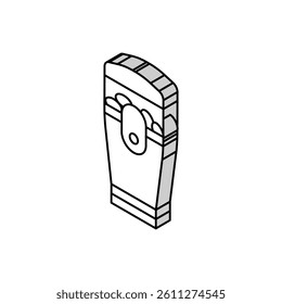 coffee grinder electric device isometric icon vector. coffee grinder electric device sign. isolated symbol illustration