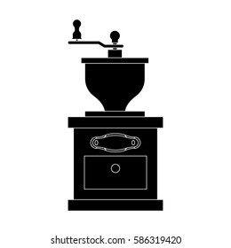 Coffee grinder equipment icon vector illustration graphic design