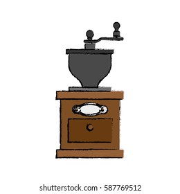 Coffee grinder equipment icon vector illustration graphic design