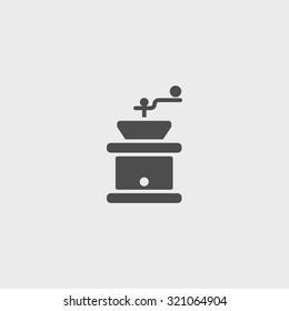 Coffee grinder.  Flat design style eps 10
