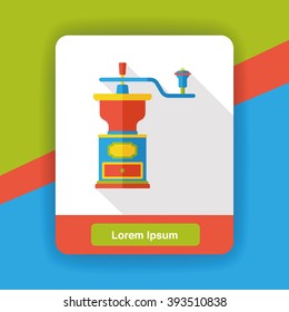 coffee grinder flat icon