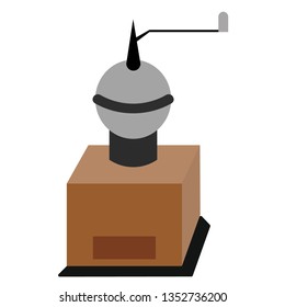 coffee grinder flat illustration on white