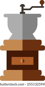 coffee grinder in flat style for use as a decorative design in coffee shops or in designs with a coffee theme. Eps 10 