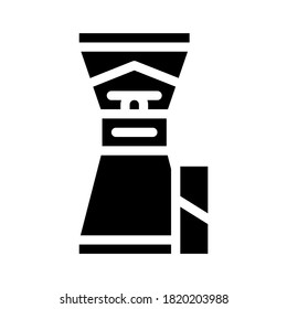 coffee grinder glyph icon vector. coffee grinder sign. isolated contour symbol black illustration