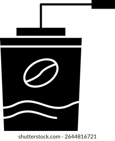 Coffee Grinder Glyph Vector Icon Design