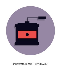 coffee grinder icon in badge style. One of web collection icon can be used for UI, UX