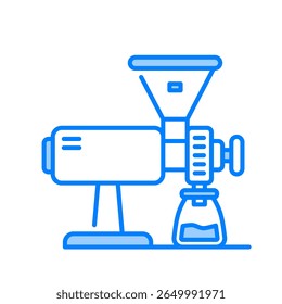 Coffee grinder icon. coffee, grinder, beans, mill, brew, manual, electric, ground. Vector Icon Illustration