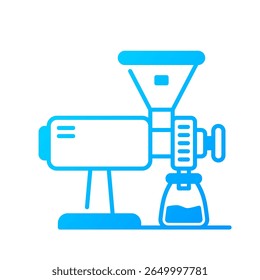Coffee grinder icon. coffee, grinder, beans, mill, brew, manual, electric, ground. Vector Icon Illustration