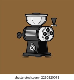 Coffee grinder icon design template, coffee grinder machine illustration design