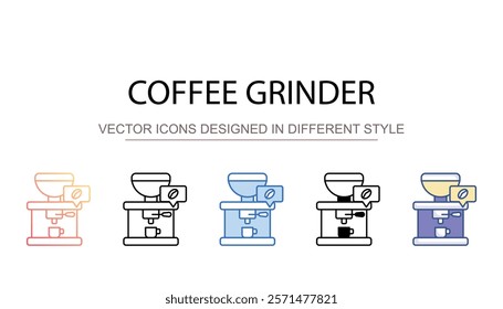 Coffee Grinder icon design with white background stock illustration