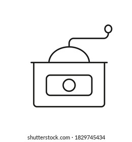 Coffee grinder icon element of coffe icon for mobile concept and web apps. Thin line coffee grinder icon can be used for web and mobile. Premium icon on white background