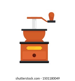 Coffee grinder icon. Flat illustration of coffee grinder vector icon for web design