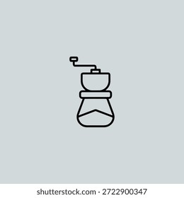 Moedor de café ícone vetor plano design.