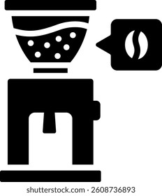 Coffee Grinder Icon Glyph Vector Illustration