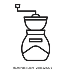 Coffee grinder icon Isolated flat vector in outline