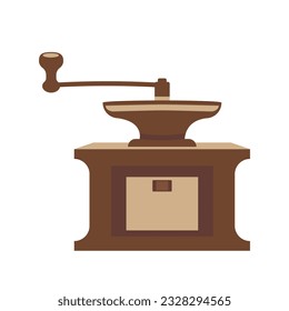 Icono de molino de café, aislado en fondo blanco, ilustración vectorial.