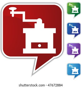 Coffee grinder icon isolated on a white background.