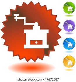Coffee grinder icon isolated on a white background.