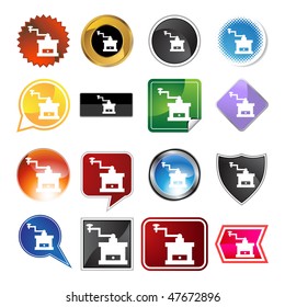 Coffee grinder icon isolated on a white background.
