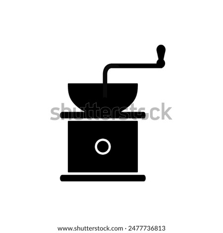 Coffee grinder icon isolated on white background.