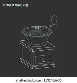 Coffee grinder icon line element. Vector illustration of coffee grinder icon line isolated on clean background for your web mobile app logo design.