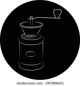 Coffee Grinder Icon, Coffee Mill Icon, Coffee Grinder vector Icon.
