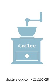 Coffee grinder icon on white background