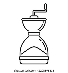 Coffee grinder icon outline vector. Cafe drink. Morning bean