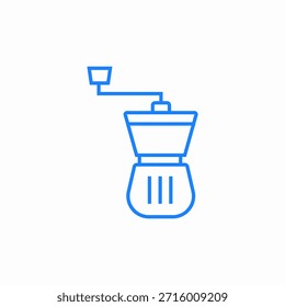 Vector de signo de icono de molinillo de café