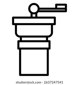 coffee grinder icon Simple thin line stroke