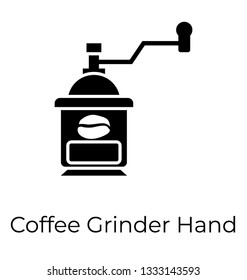 Coffee grinder icon, solid vector