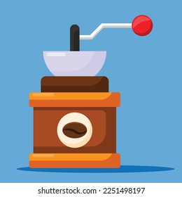 Coffee grinder icon. Subtable to place on coffee, etc.