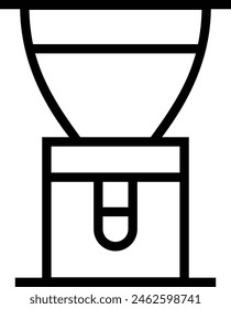 coffee grinder icon. Thin linear style design isolated on white background